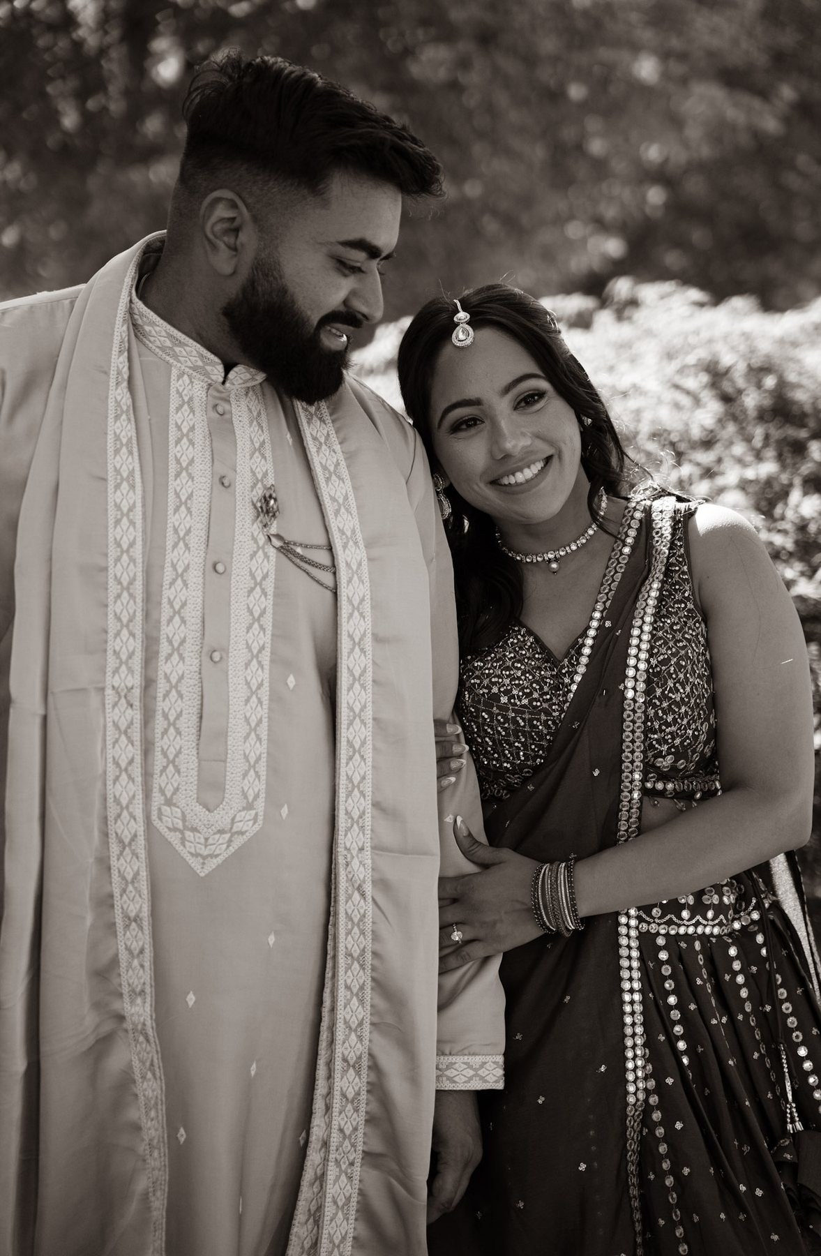 South Asian wedding portrait